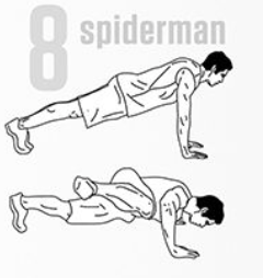 spiderman pushup