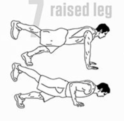 leg raised pushup