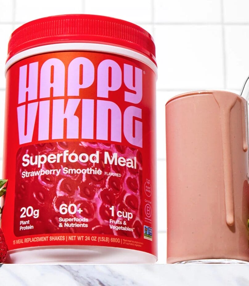 happy viking strawberry shake